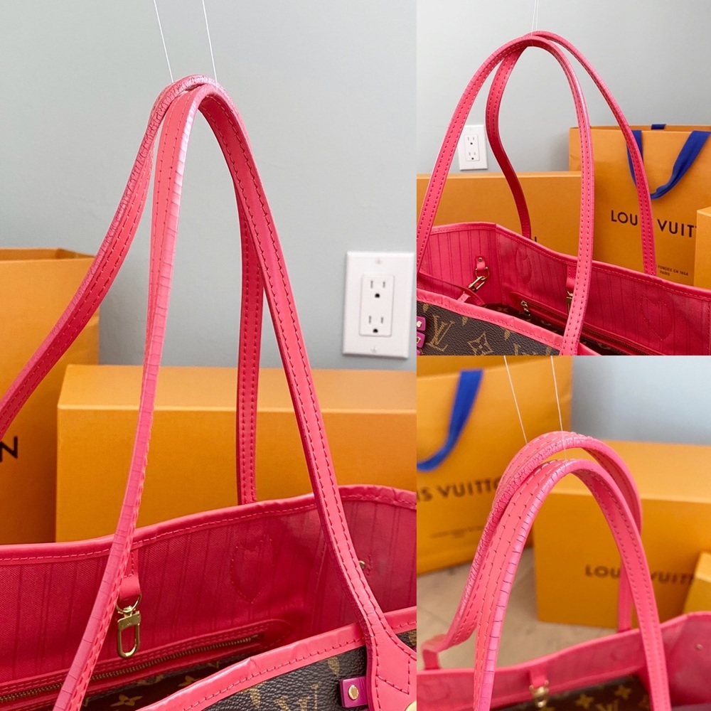 🦩FLAMINGO NEVERFULL MM W/ POUCH!🦩 RARE New Bag! - Picture 8 of 16
